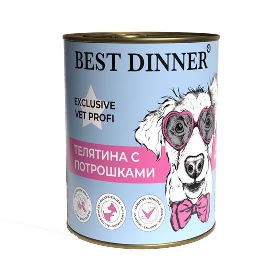  Best Dinner Dog Gastro Intestinal консерва для собак Телятина с потрошками 340г