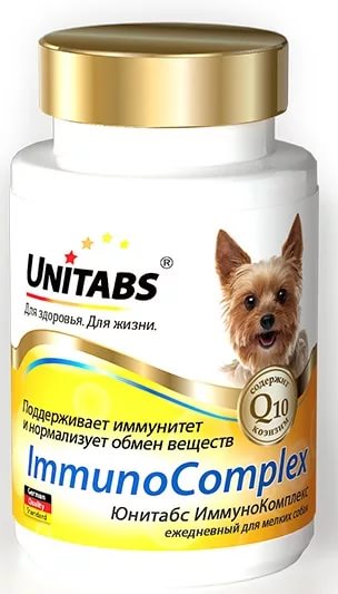  Юнитабс для мелких собак ImmunoComplex 100 таб для питомцев
