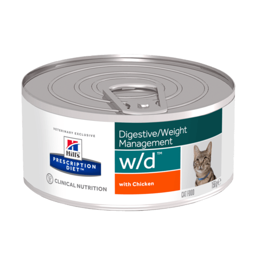  Hill's консерва w/d Digestive/Weight Monagement для кошек Курица 156 г