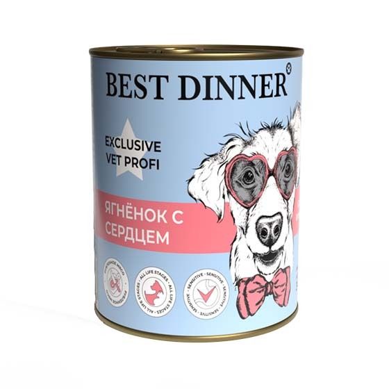  Best Dinner Dog Gastro Intestinal консерва для собак Ягненок с сердцем 340г