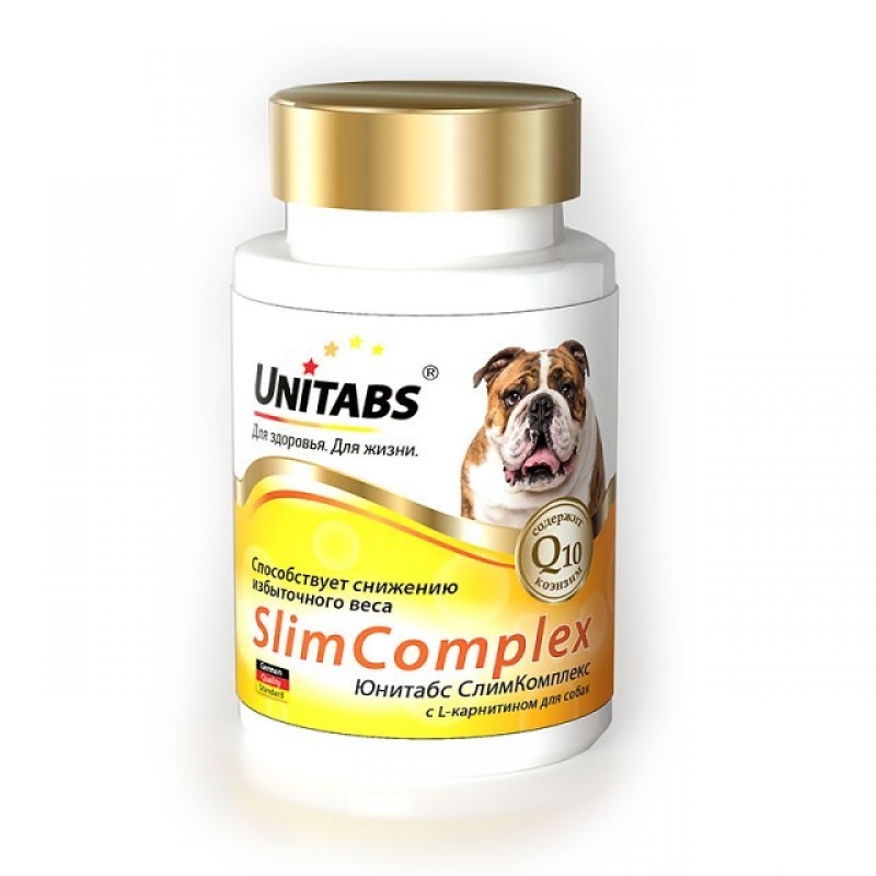  Юнитабс для собак SlimComplex с L-карнитином 100 таб для питомцев
