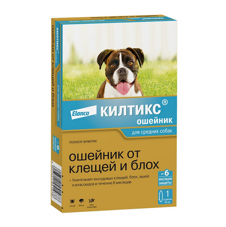  Килтикс ошейник от блох и клещей для собак средних пород 48 см