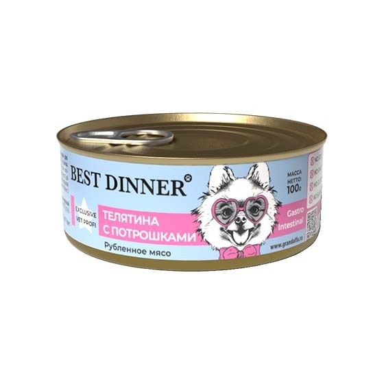  Best Dinner Dog Gastro Intestinal консерва для собак Телятина с потрошками 100г