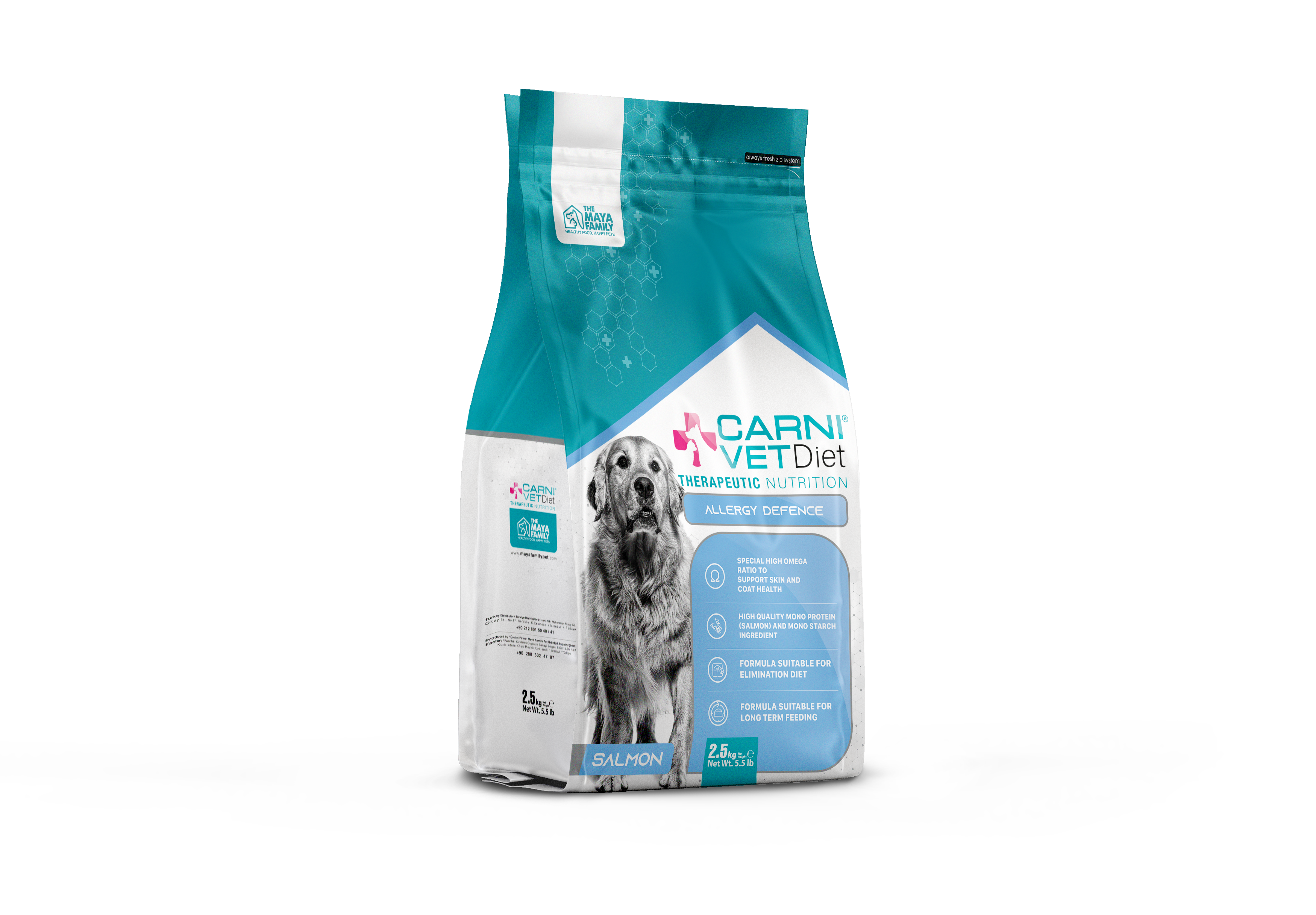  Carni VD Dog Allergy Defense Корм для собак При аллергии для Здоровья кожи и шерсти Лосось 2,5 кг