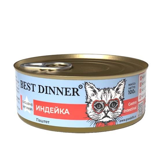  Best Dinner Cat Gastro Intestinal консерва для кошек Индейка 100 г