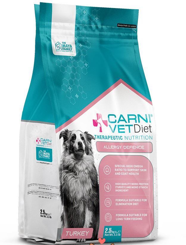  Carni VD Dog Allergy Defense Корм для собак При аллергии для Здоровья кожи и шерсти Индейка 2,5 кг